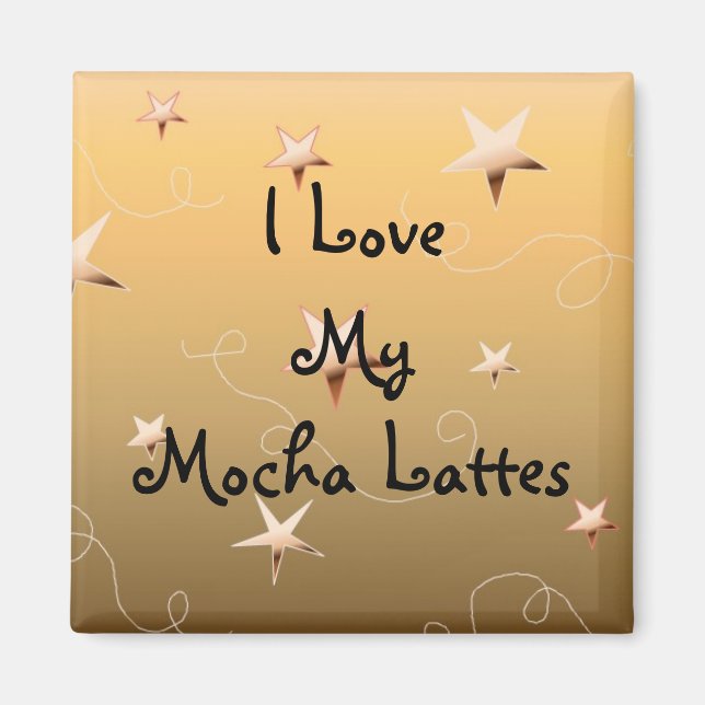 Imán Amo mis lattes de moca (Frente)