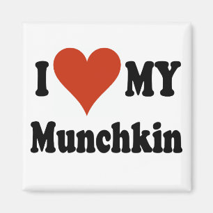 Imán Amo mis regalos y ropa del gato de Munchkin