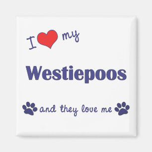 Imán Amo Mis Westiepoos (Múltiples Perros)