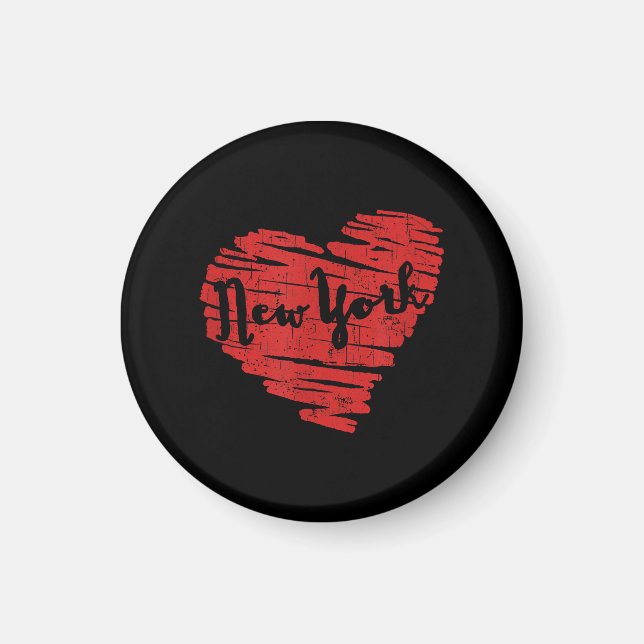 Imán Amo Nueva York Corazón NY (Frente)