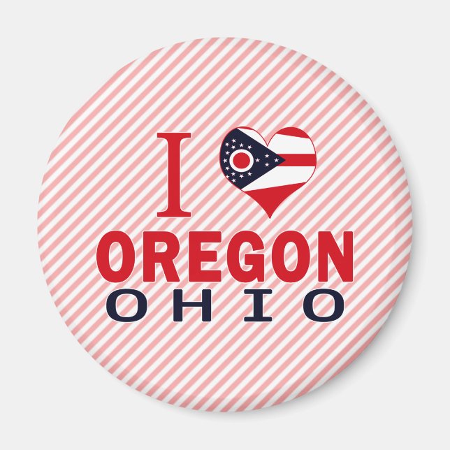 Imán Amo Oregon, Ohio (Frente)