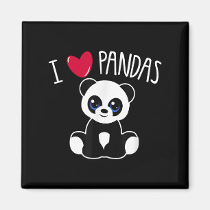 Imán Amo Pandas Cute Panda Lover Cita Heart Panda A