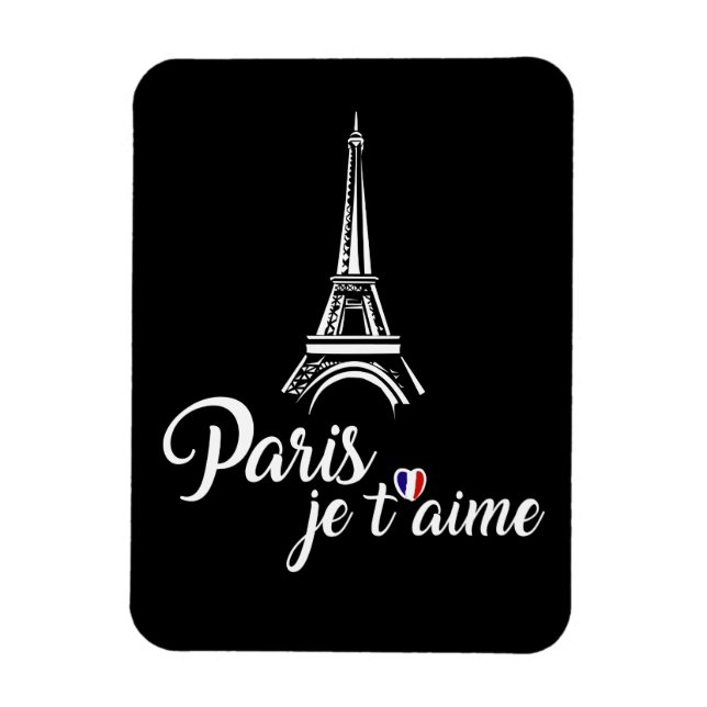 Imán Amo París Je t'aime (Vertical)