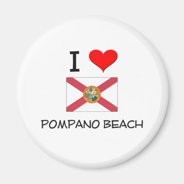 Imán Amo POMPANO BEACH Florida (Frente)