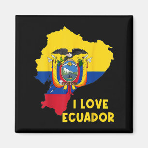 Imán Amo Quito Hola Ecuador Mapa Bandera Orgullosa Ecua