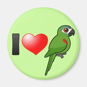 Imán Amo Rojo-llevé a hombros Macaws