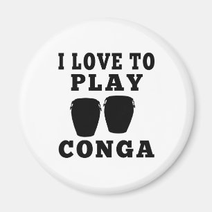 Imán Amo tocar el Conga