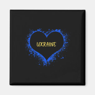 Imán Amo Ucrania Corazón de Ucrania Bandera de Ucrania