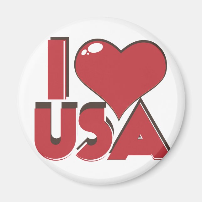 Imán Amo USA Retro 80s (Frente)