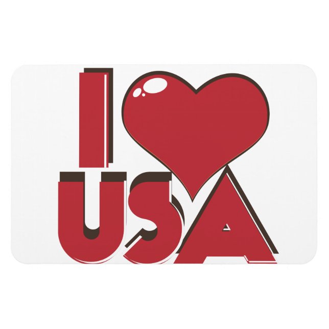 Imán Amo USA Retro 80s (Horizontal)