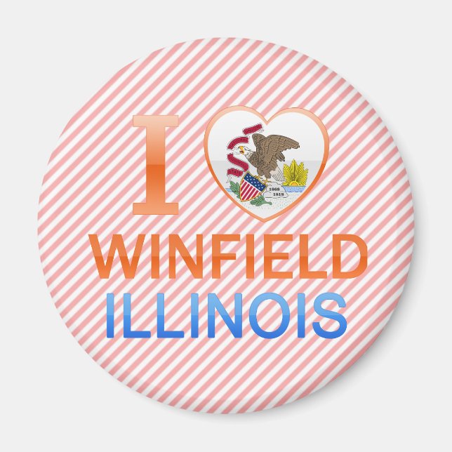 Imán Amo Winfield, IL (Frente)