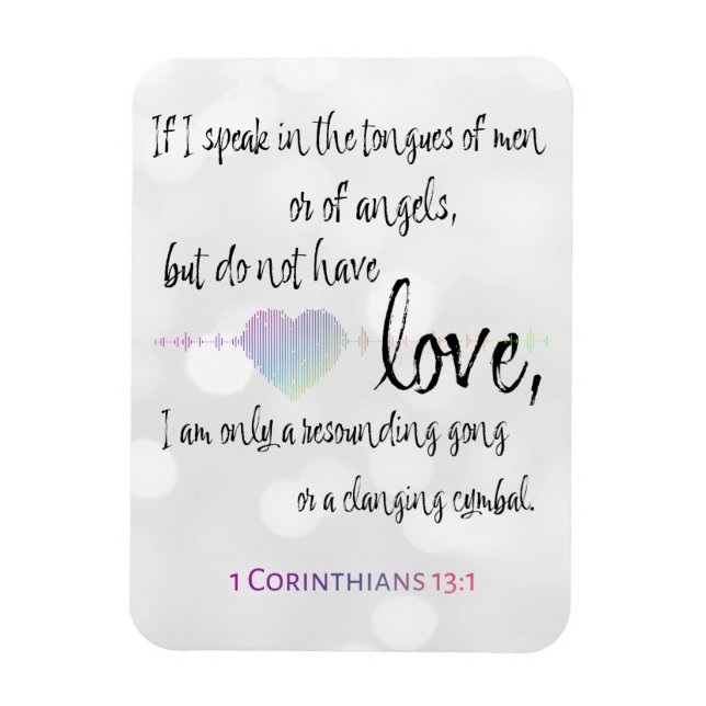Imán Amor 1 Corintios 13:1 (Vertical)