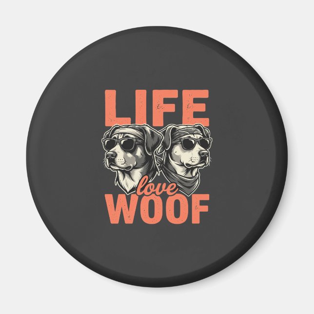 Imán Amor a la Vida Perro Amante de Perros (Frente)