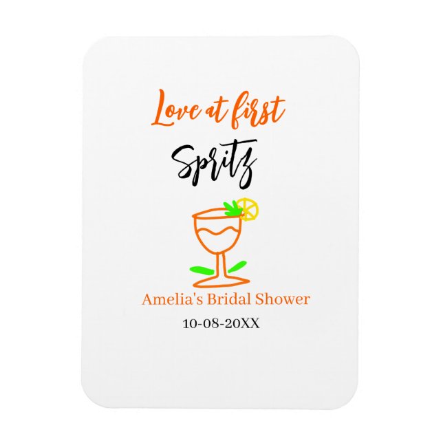 Imán Amor al primer naranja de espritz ducha de novia n (Vertical)