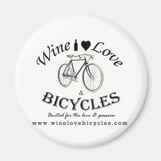 Imán Amor al vino y bicicletas