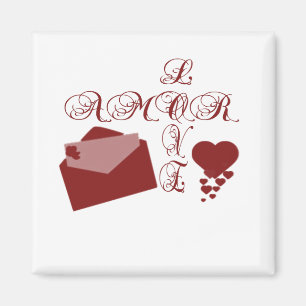 Imán Amor Amor Valentine Design