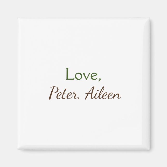 Imán amor añadir nombre simple texto editable mínimo rú (Frente)