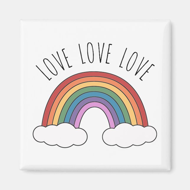 Imán Amor Arcoíris Amor Amor (Frente)
