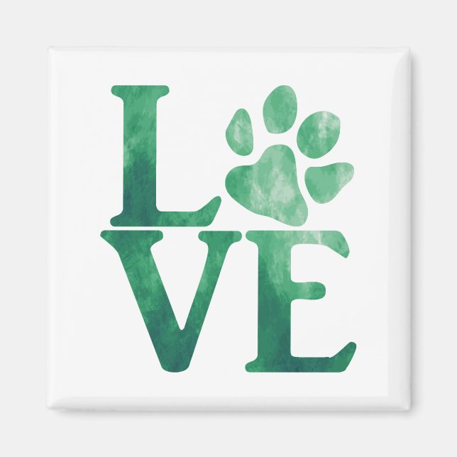 Imán Amor Clásico Verde (Frente)