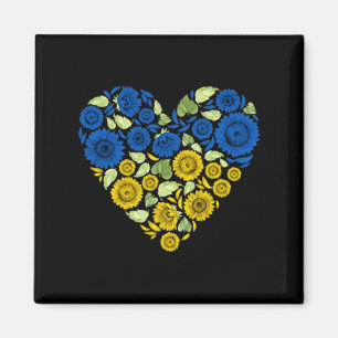 Imán Amor Corazón Ucrania Girasol Paz Ucraniana Por U