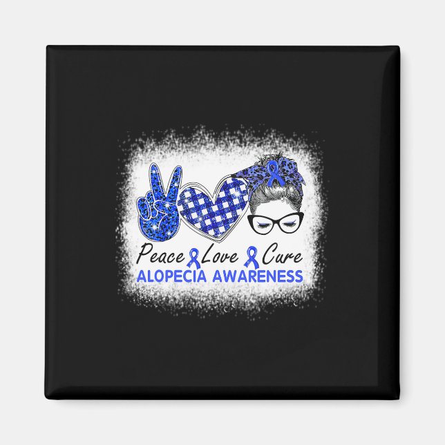 Imán Amor Cure Mujeres Alopecia Conciencia (Frente)