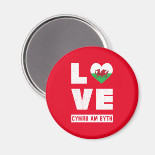 Imán Amor Cymru Am por la bandera de Gales Raíces gales