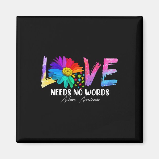 Imán Amor Daisy Autismo La conciencia no necesita palab (Frente)