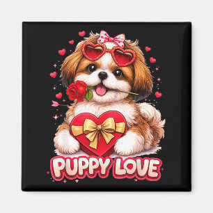 Imán Amor de cachorro San Valentín Shih Tzu Perro Lindo