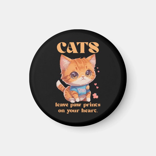 Imán amor de gatito lindo (Frente)