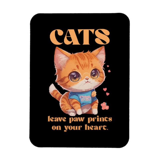Imán amor de gatito lindo (Vertical)