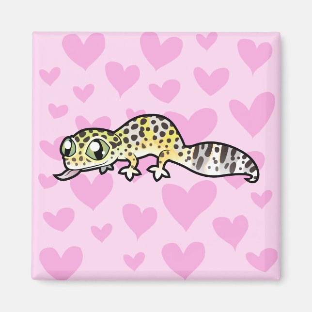 Imán Amor de Gecko Leopardo (Frente)