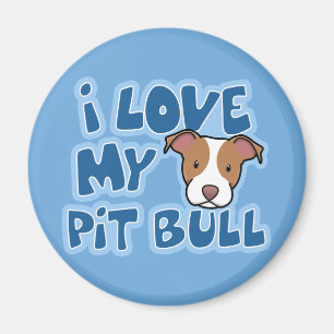 Imán Amor de Kawaii I mi pitbull