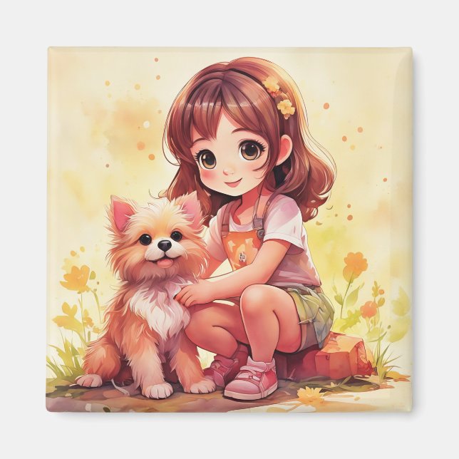 Imán Amor de los cachorros (Frente)