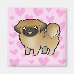 Imán Amor de Pekingese (perrito cortado)