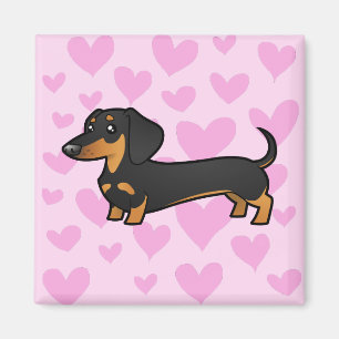 Imán Amor del Dachshund (capa lisa)