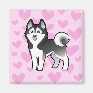 Imán Amor del husky siberiano/del Malamute de Alaska