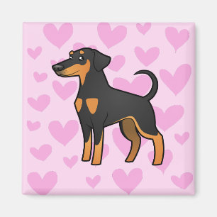 Imán Amor del Pinscher del Doberman (oídos flojos)