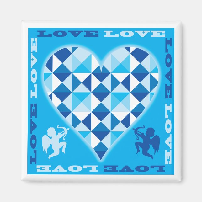Imán Amor (Diamante Azul) (Frente)