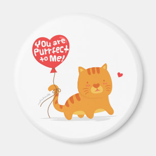 Imán Amor Divertido Pun Humor Lindo Gatito Gato Dibujos