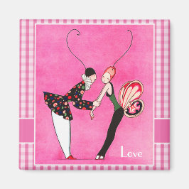 Imán Amor. El día de San Valentín Art Deco