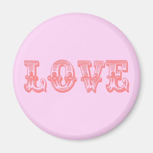 Imán Amor estilo vintage (Frente)