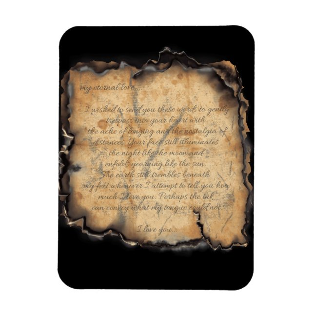 Imán Amor Eterno: Letra romántica inspirada en la vinta (Vertical)