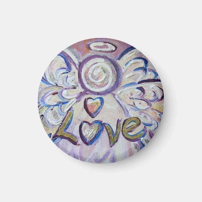 Imán Amor Guardian Ángel Palabra Personalizados imanes (Frente)