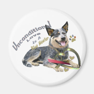 Imán Amor incondicional azul de Heeler