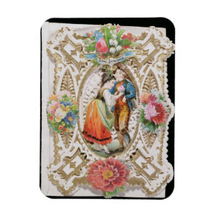 Imán Amor, inocencia, tarjeta de San Valentín, c.1870 (