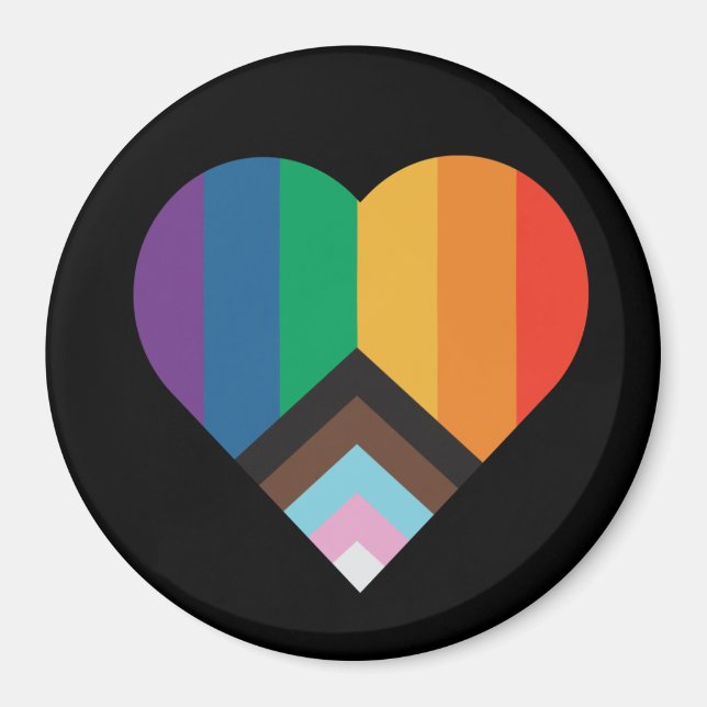 Imán Amor LGBT+orgullo. Bandera arco iris      (Frente)