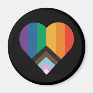 Imán Amor LGBT+orgullo. botón de bandera arco iris