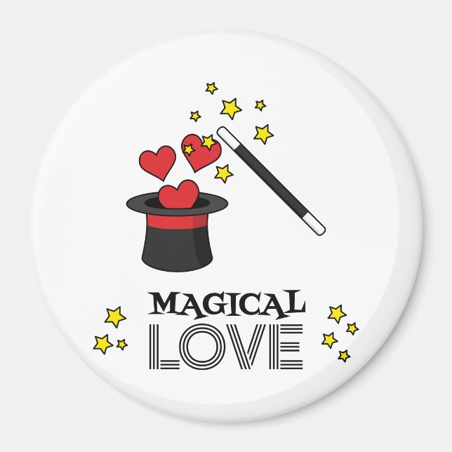 Imán Amor mágico - Negro (Frente)