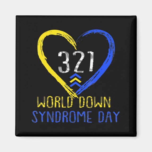 Imán Amor Mundo Down Síndrome Awareness Day Love (Frente)