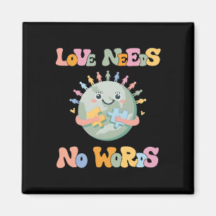 Imán Amor No Necesita Palabras Conciencia de Autismo Ma